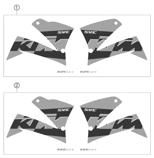 KIT DECO POUR 660 SMC 2005 EU