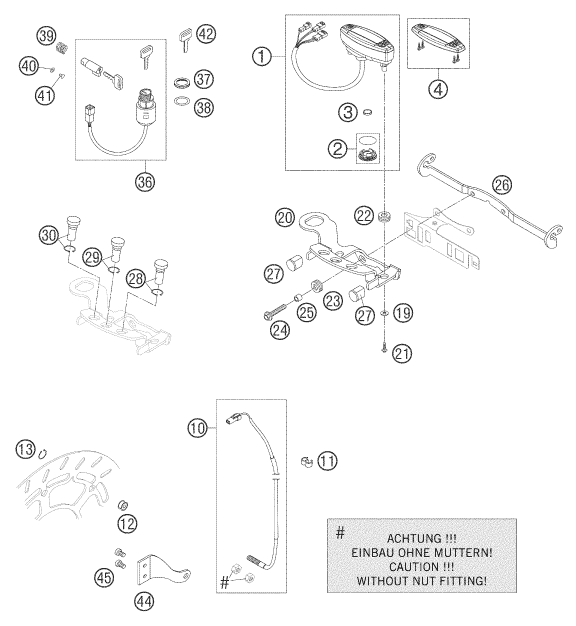 INSTRUMENTS SYSTEME DE VERROUILLAGE POUR 625 SMC 2005 (AU/GB)