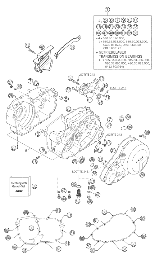 CARTER MOTEUR POUR 660 SMC 2005 EU