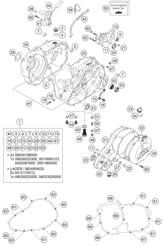CARTER MOTEUR POUR 450 RALLYE FACTORY REPL 2004 EU