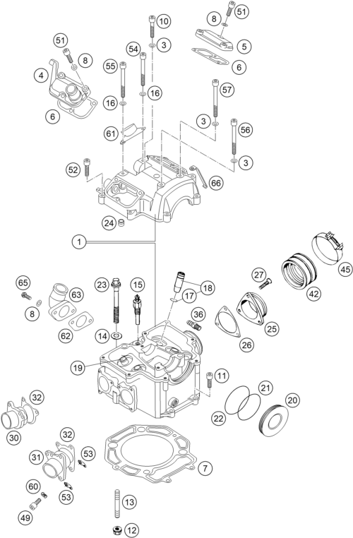 CYLINDRE CULASSE POUR 450 RALLYE FACTORY REPL 2004 EU