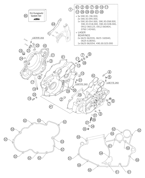 CARTER MOTEUR POUR 400 EXC FACTORY 2005 (EU)