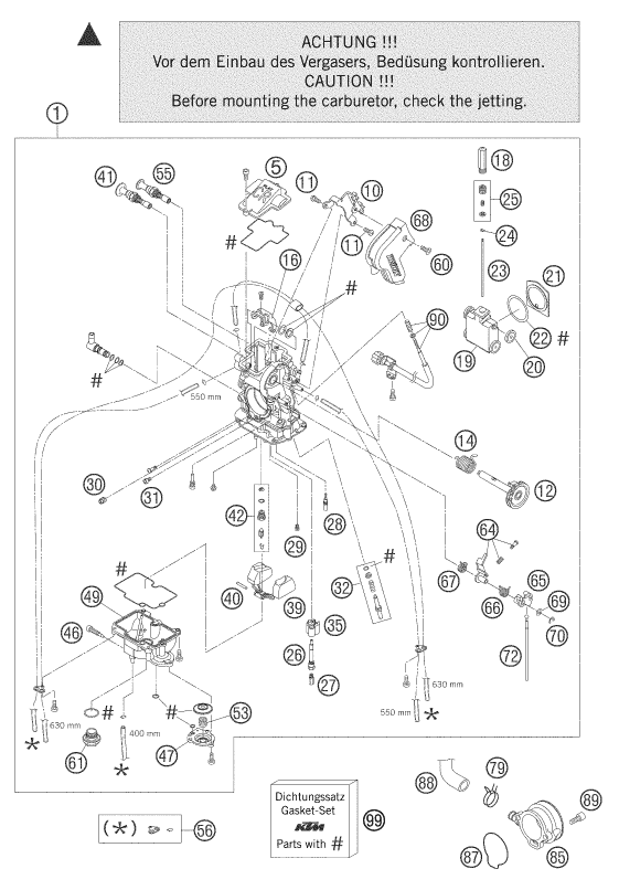 CARBURATEUR POUR 450 SMR 2005 (EU)