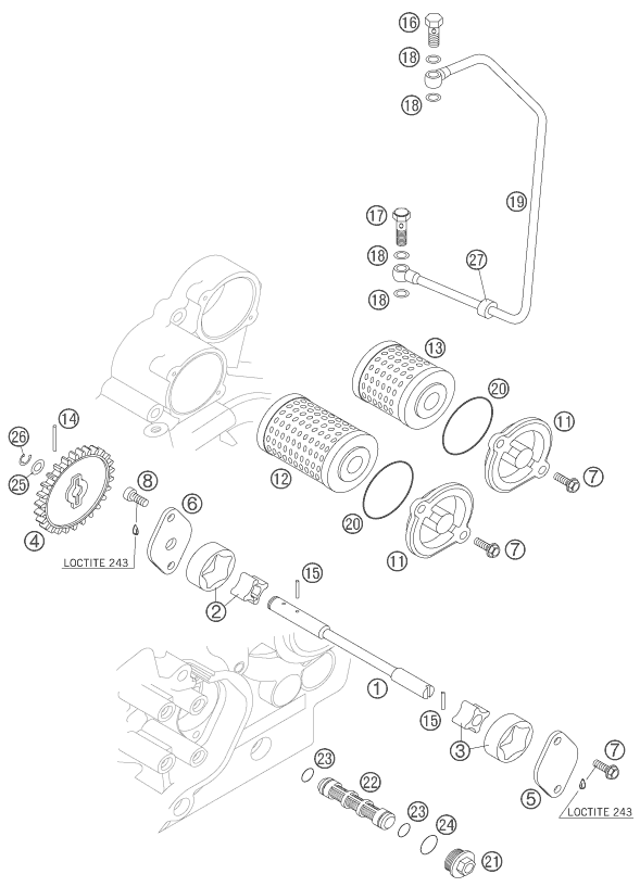 SYSTEME DE LUBRIFICATION POUR 540 SXS RACING 2005 EU