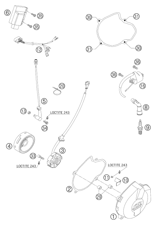 SYSTEME DE ALLUMAGE POUR 525 SMR 2005 EU