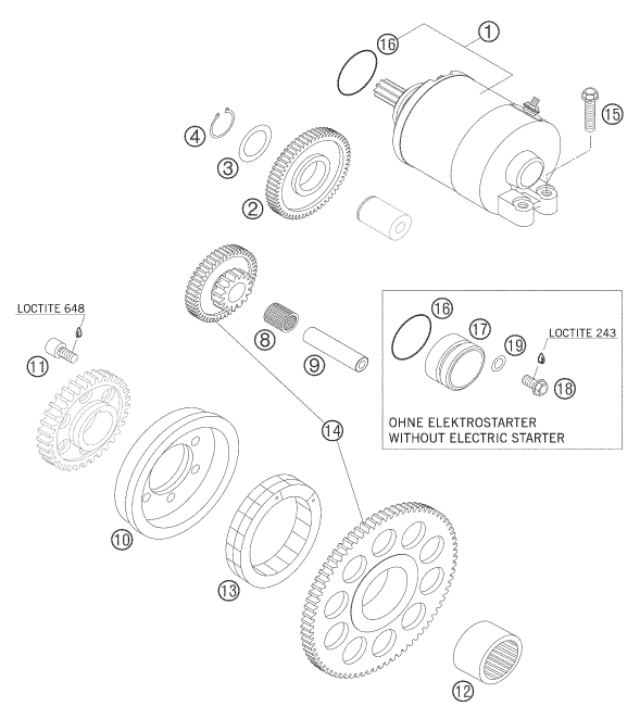 DEMARREUR ELECTRIQUE POUR 450 SMR 2005 (EU)