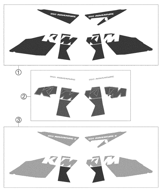 KIT DECO POUR 950 ADVENTURE S 2005 (AU/GB)