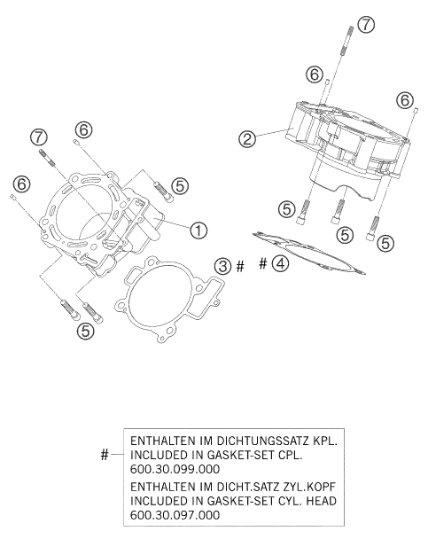 CYLINDRE POUR 990 ADVENTURE BLACK ABS 07 (AU/GB)