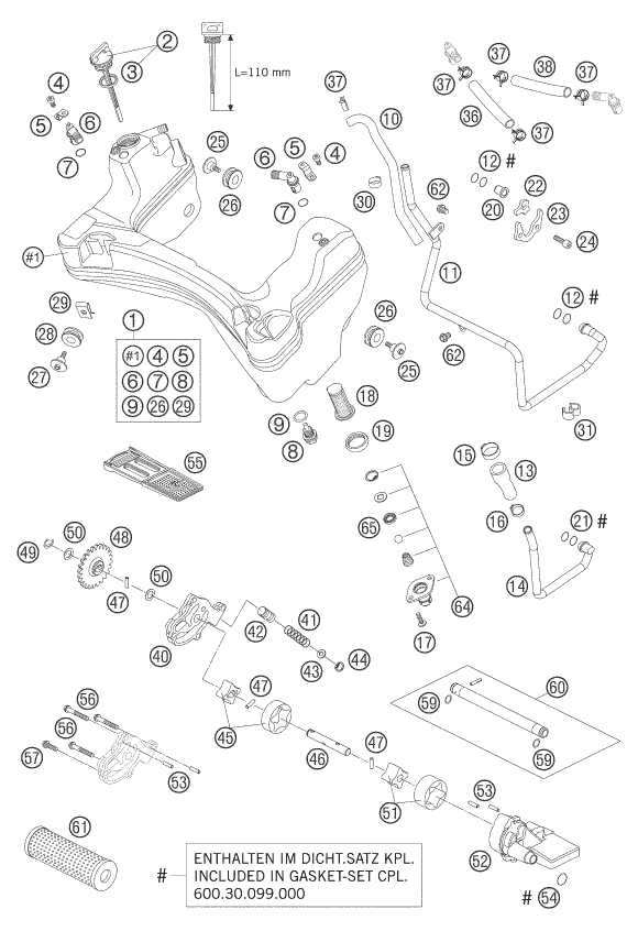 SYSTEME DE LUBRIFICATION POUR 950 ADVENTURE BLACK 2005 AUGB