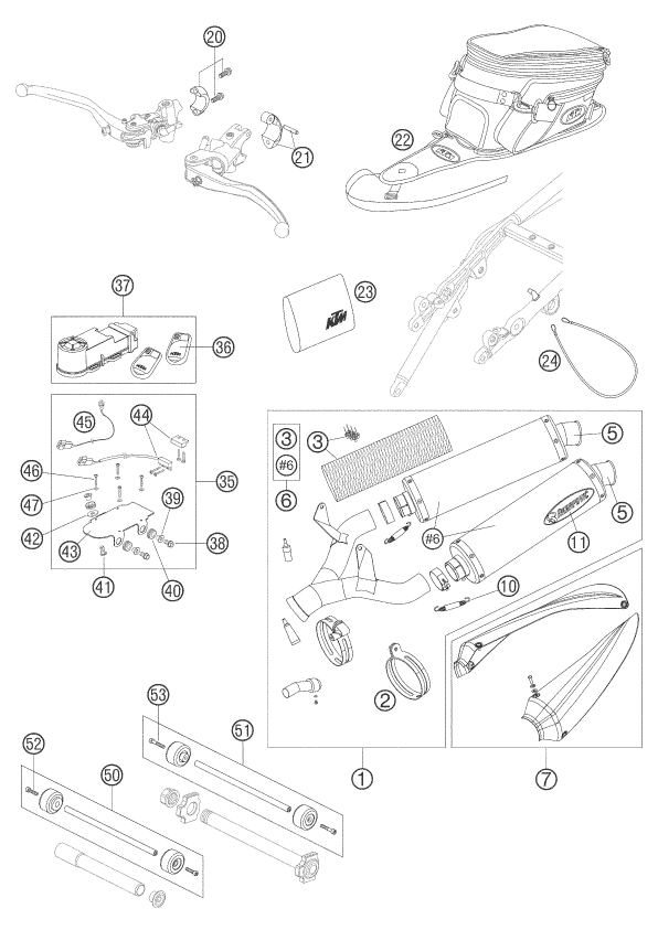 ACCESSOIRES POUR 990 SUPERDUKE BLACK 2005 (EU)