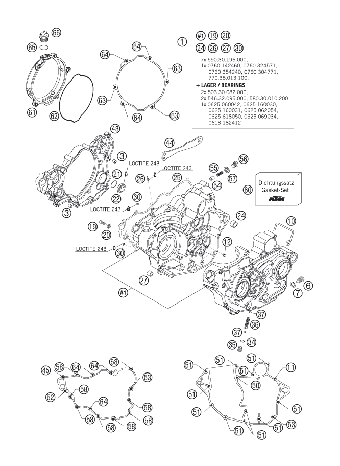 CARTER MOTEUR POUR 250 SX-F 2005 (EU)