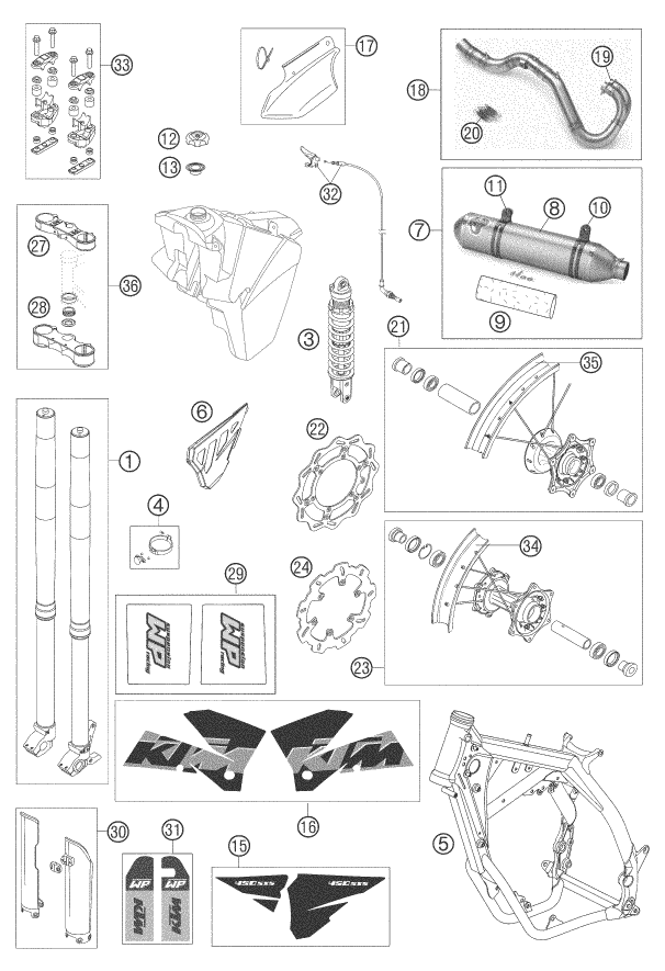 PIECES NEUVES POUR 450 SXS RACING 2005 (EU)