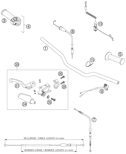 GUIDON ARMATURES POUR 50 MINI ADVENTURE 2006 EU