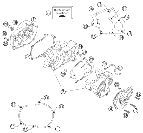 CARTER MOTEUR POUR 50 MINI ADVENTURE 2006 EU