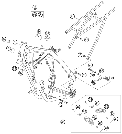 CADRE POUR 105 SX 2006 EU