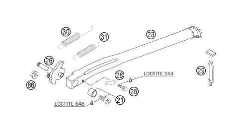 BEQUILLE LATERALE  BEQUILLE CENTRALE POUR 125 EXC 2006 EU