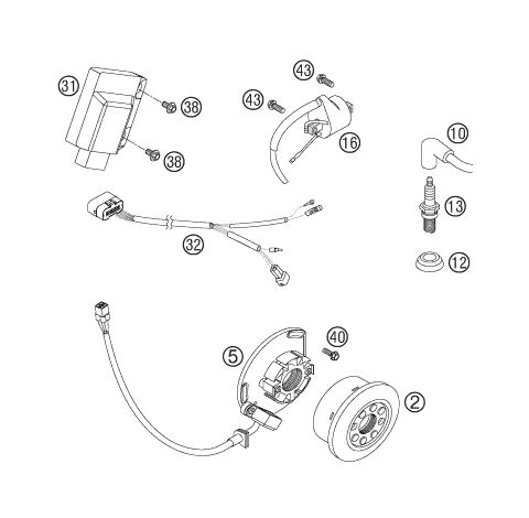 SYSTEME DE ALLUMAGE POUR 250 SXS 2006 EU