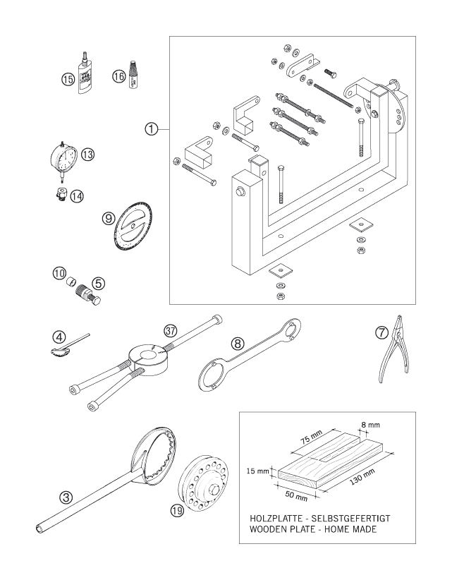 OUTILS SPECIAUX MOTEUR POUR 300 EXC 2006 (EU)