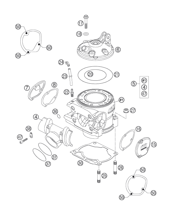 CYLINDRE CULASSE POUR 250 SX 2006 (EU)