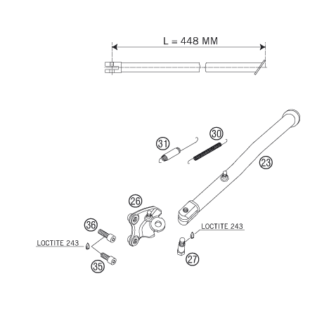 BEQUILLE LATERALE  BEQUILLE CENTRALE POUR 625 SXC 2006 EU
