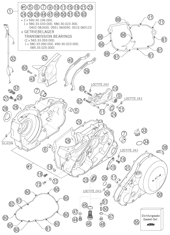 CARTER MOTEUR POUR 625 SMC 2006 (AU/GB)