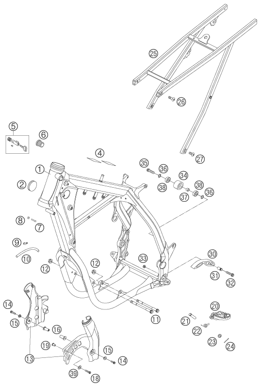 CADRE POUR 400 EXC RACING 2006 EU