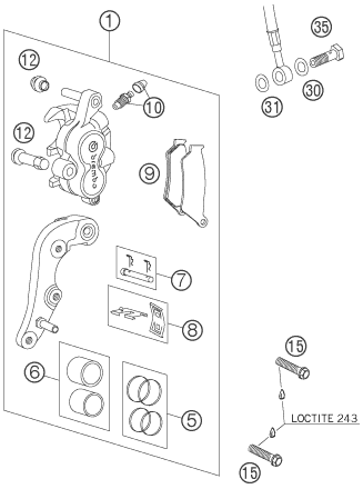ETRIER DE FREIN AVANT POUR 400 EXC FACTORY RACING EU