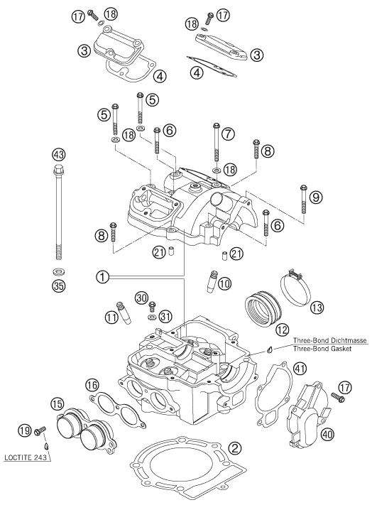 CULASSE POUR 525 XC DESERT RACING 2006 EU