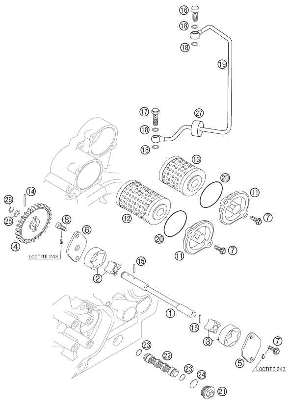 SYSTEME DE LUBRIFICATION POUR 450 XC 2007 EU