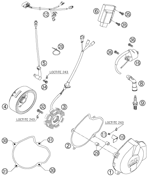 SYSTEME DE ALLUMAGE POUR 400 EXC FACTORY RACING EU