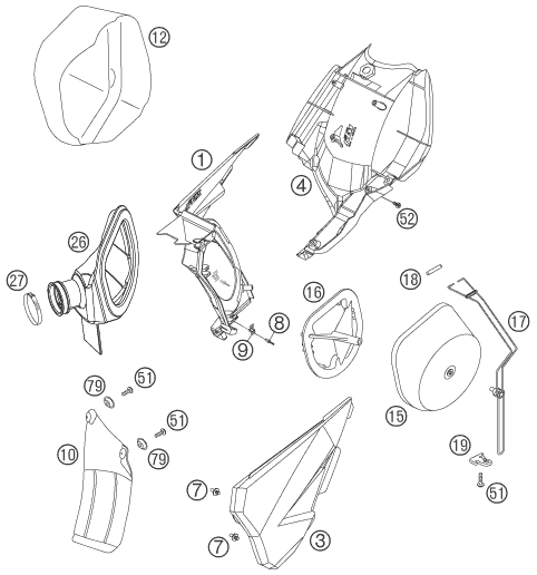 FILTRE A AIR POUR 450 SMR 2006 (EU)