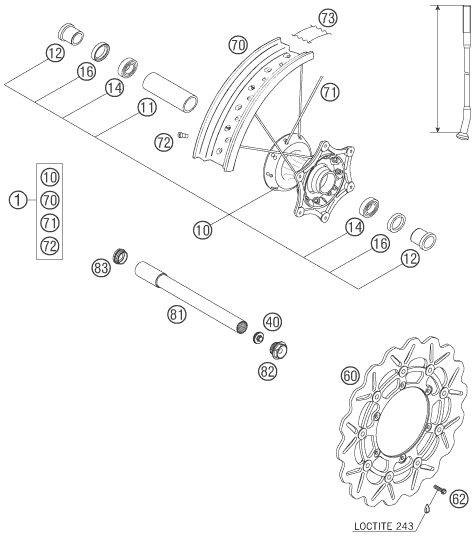 ROUE AVANT POUR 450 SMR 2006 (EU)