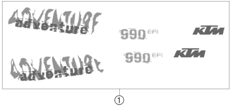 KIT DECO POUR 990 ADVENTURE BLACK ABS 07 EU