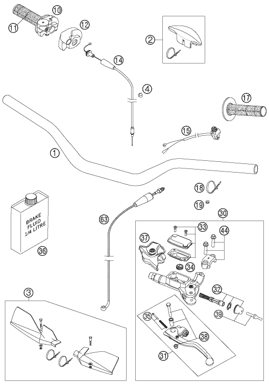 GUIDON ARMATURES POUR 250 SXS 2006 EU