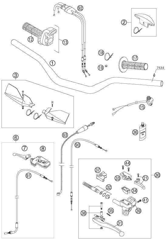 GUIDON ARMATURES POUR 450 SXS 2006 EU