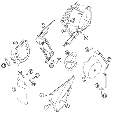 FILTRE A AIR POUR 125 SXS 2006 (EU)