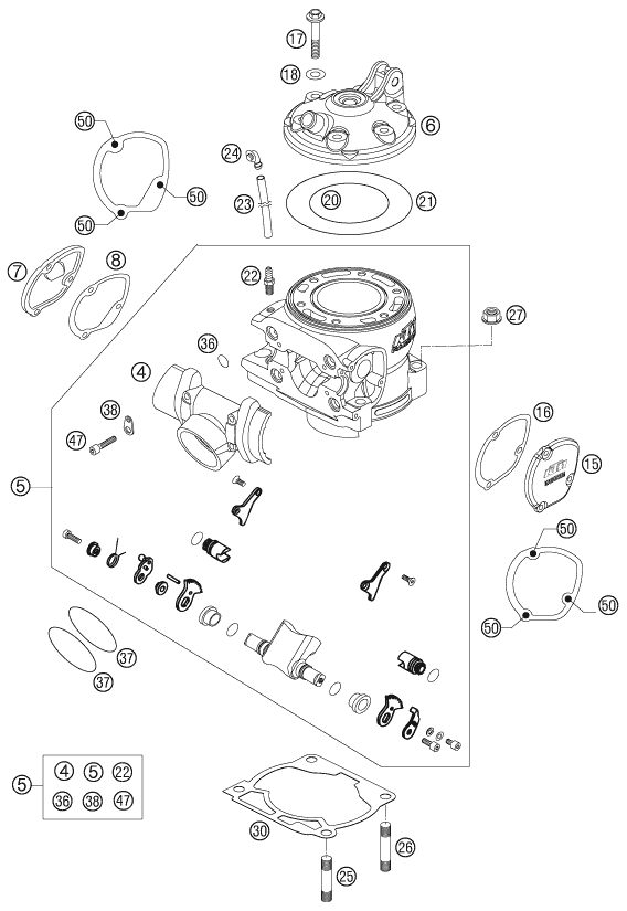 CYLINDRE CULASSE POUR 250 SXS 2006 EU