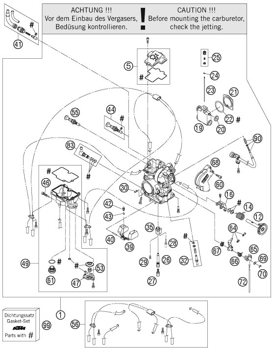 CARBURATEUR POUR 450 SXS 2006 (EU)