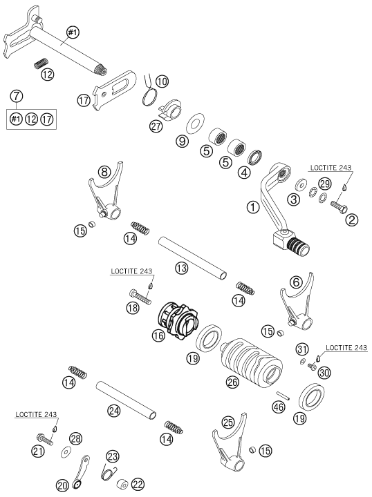 MECANISME DE SELECTION POUR 450 SXS 2006 EU