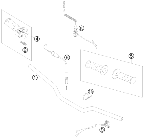 GUIDON ARMATURES POUR 50 SX EU
