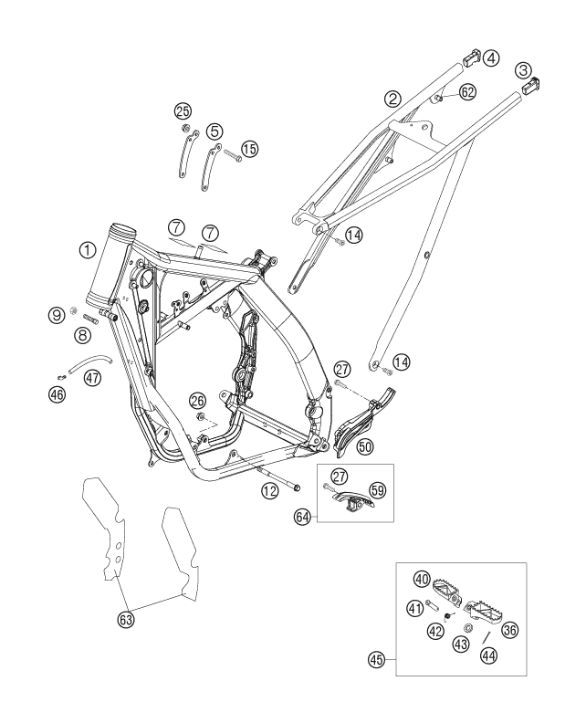 CADRE POUR 125 SX 2007 EU