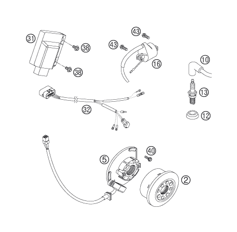 SYSTEME DE ALLUMAGE POUR 250 SX 2007 EU