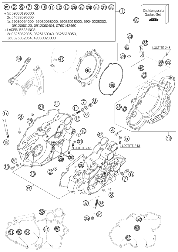 CARTER MOTEUR POUR 400 EXC FACTORY RACING EU