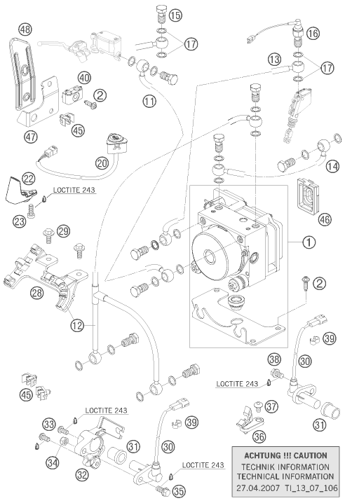 SYSTEME ANTIBLOCAGE POUR 990 ADVENTURE BLACK ABS 07 AUGB