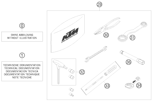 PIECES JOINTES POUR 690 SUPERMOTO PRESTIGE 2007 (AU/GB)