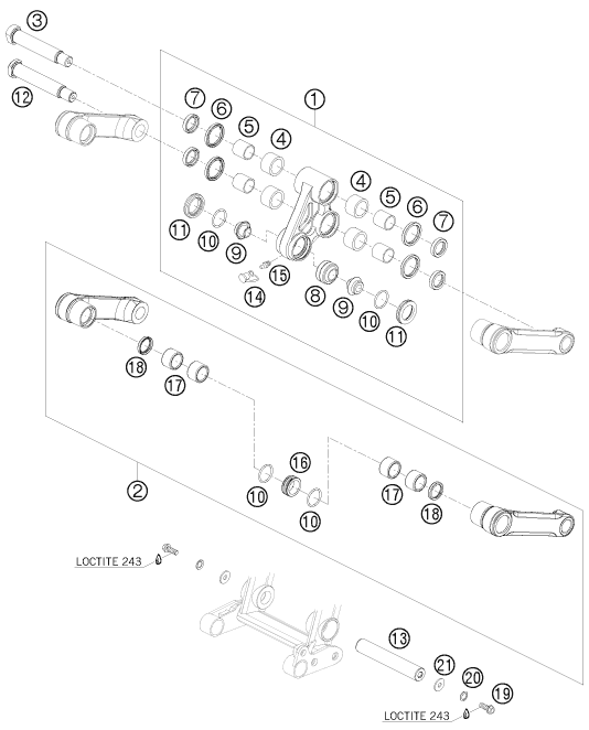 ARTICULATION DE LAMORTISSEUR PRO LEVER POUR 690 RALLY FACTORY REPLICA EU