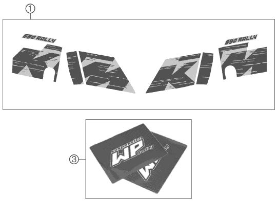 KIT DECO POUR 690 RALLY FACTORY REPLICA EU