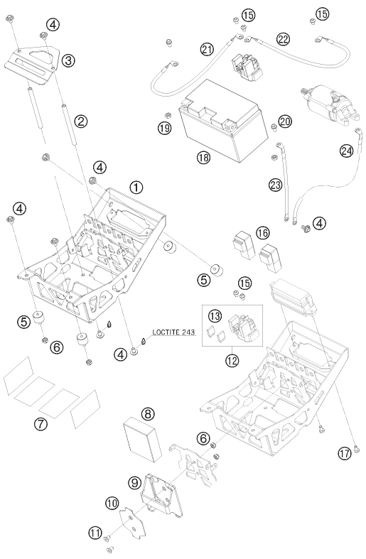 BATTERIE POUR 690 RALLY FACTORY REPLICA EU