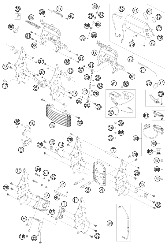 INSTRUMENTS  SYSTEME DE VERROUILLAGE POUR 690 RALLY FACTORY REPLICA 2007 EU