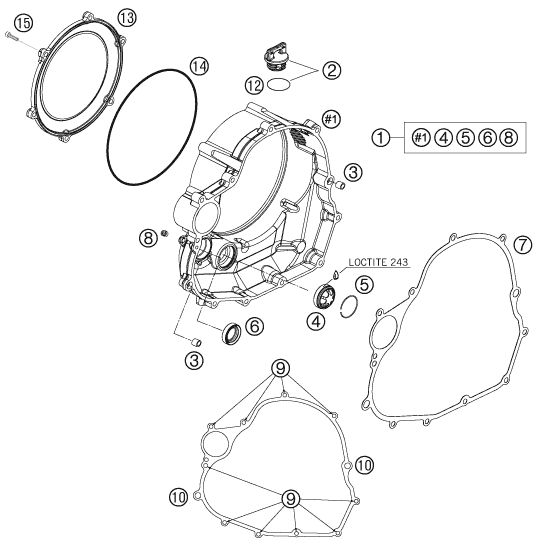 COUVERCLE DEMBRAYAGE POUR 690 RALLY FACTORY REPLICA EU